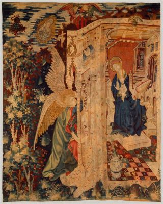 The Annunciation! A Tapestry of Gothic Majesty and Divine Light